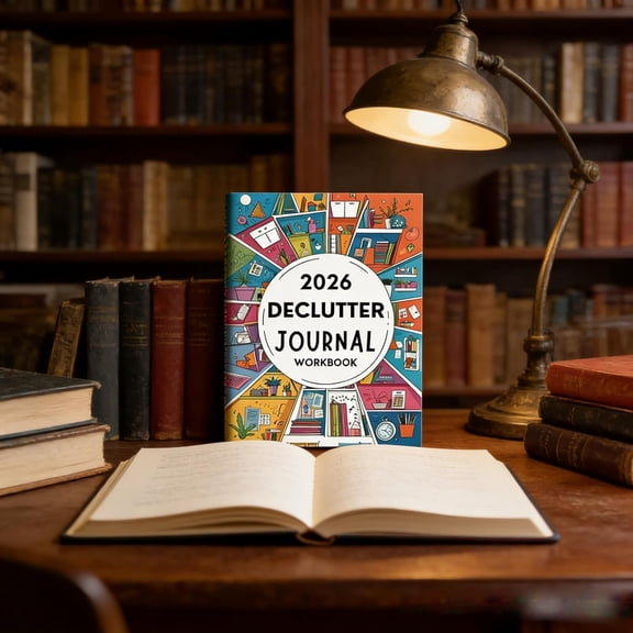 2026 Declutter Journal Workbook, 60-Page Guided Home Organization Planner with Checklists, Minimalist Habit Tracker Notebook for Adults (8.3" x 11.2")