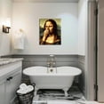 thumbnail image 6 of P&L Art Mona Lisa Canvas Art, Funny Mona Lisa Parody Canvas Art - Wooden Framed Bathroom Wall Decor, Perfect Holiday Gift for Everyone, Easy to Hang, 6 of 8