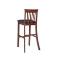 thumbnail image 4 of Linon Nataly 31" Indoor Wood Bar Stool, Dark Cherry, 4 of 9