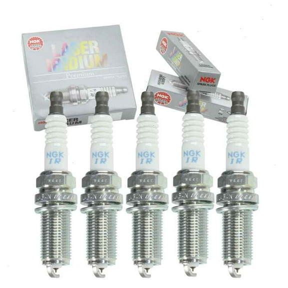5 pc NGK Laser Iridium Spark Plugs compatible with Volvo V50 2.5L L5 2005-2011
