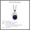 thumbnail image 4 of Gem Stone King 925 Silver and 10K Yellow Gold Pendant with Chain Sapphire Moissanite (1.63 Cttw), 4 of 4