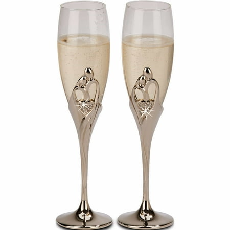 

Fashion Pair Nickel-Plated Embrace Flutes Made In China -Jewelry By Sweet Pea
