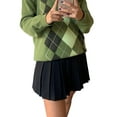 thumbnail image 2 of ZAXARRA Women's Mini Pleated Skirt, High Waist Solid Color  Skirt with Chain, 2 of 4