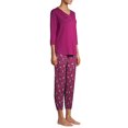 Hanes Women's Henley and Joggers Pajama Set