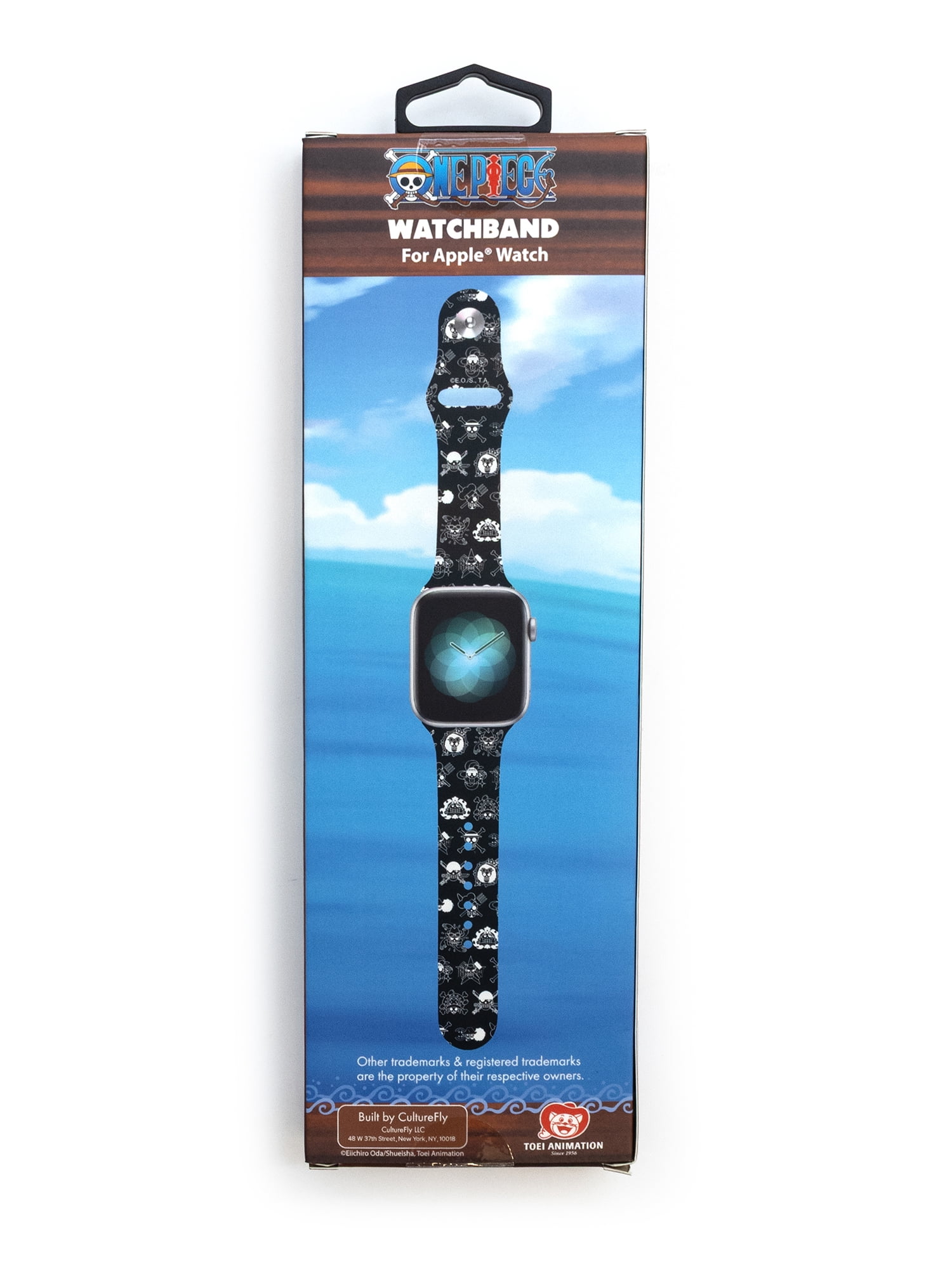 CultureFly One Piece Jolly Roger Black All Over Print Apple Watch