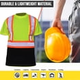 thumbnail image 3 of North 15 High-Visibility 4" Contrast Reflective Safety Short Sleeve Blk-Yell T-Shirt with Moisture Wicking Mesh-6895-2XL, 3 of 7