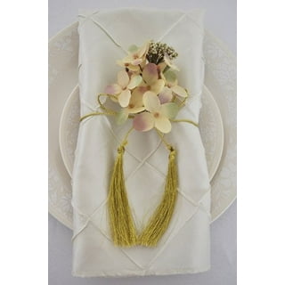 Wedding Linens Inc. (10pcs) Scuba Wrinkle Free 20 x 20 Napkins - Ivory