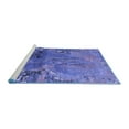 thumbnail image 2 of Ahgly Company Machine Washable Indoor Square Abstract Blue Modern Area Rugs, 5' Square, 2 of 4
