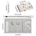 thumbnail image 3 of JIALIOU Nylon Trifold Card Wallet with ID Window Zipper Pocket for Men Women Teen Cute Birds and Sunflowers, 3 of 7