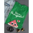 thumbnail image 3 of Buon Ferragosto Cute Melon T-Shirt Women -Image by Shutterstock, Female XX-Large, 3 of 4