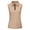 Khaki, variant on longantii Women's Golf Polo Shirts Casual 1/4 Zip Collared Tank Tops Sleeveless UPF 50 T-Shirts Spring Moisture-Wicking Athletic Clothes Green S