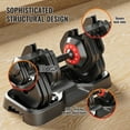 thumbnail image 3 of Exercise Equipment Adjustable Dumbbell Set, 10 in 1 Free Dumbbell for Men and Women, Black Dumbbell for Home Gym, Full Body Workout Fitness, Fast Adjust by Turning Handle (10 Gears/55 LB),Home Gym Eq, 3 of 10