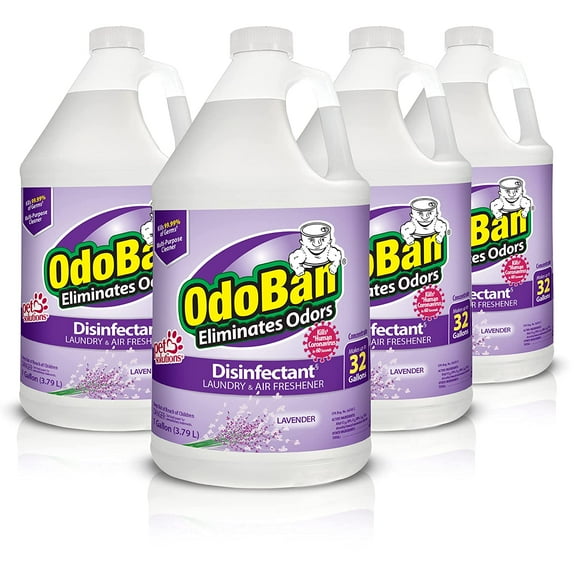 OdoBan Disinfectant Concentrate and Odor Eliminator, 4 Gallons, Lavender Scent