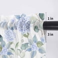 thumbnail image 5 of Blue Flower Valance Curtains for Kitchen/Living Room/Bathroom/Bedroom Window, Rod Pocket Small Topper Half Short Window Curtains Sheer Scarf, Sage Green Eucalyptus Leaf Farmhouse Country 54"x18", 5 of 8
