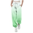 thumbnail image 2 of FAIWAD Boys Girls Gradient Sweatpants Elastic High Waist Athletic Jogger Pants Kids Cinch Bottom Pants Trendy Drawstring Loose Trousers, 2 of 8