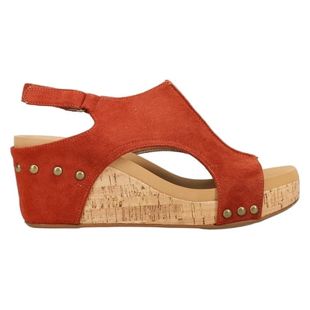 

Corkys Womens Carley Suede Casual Sandals Casual