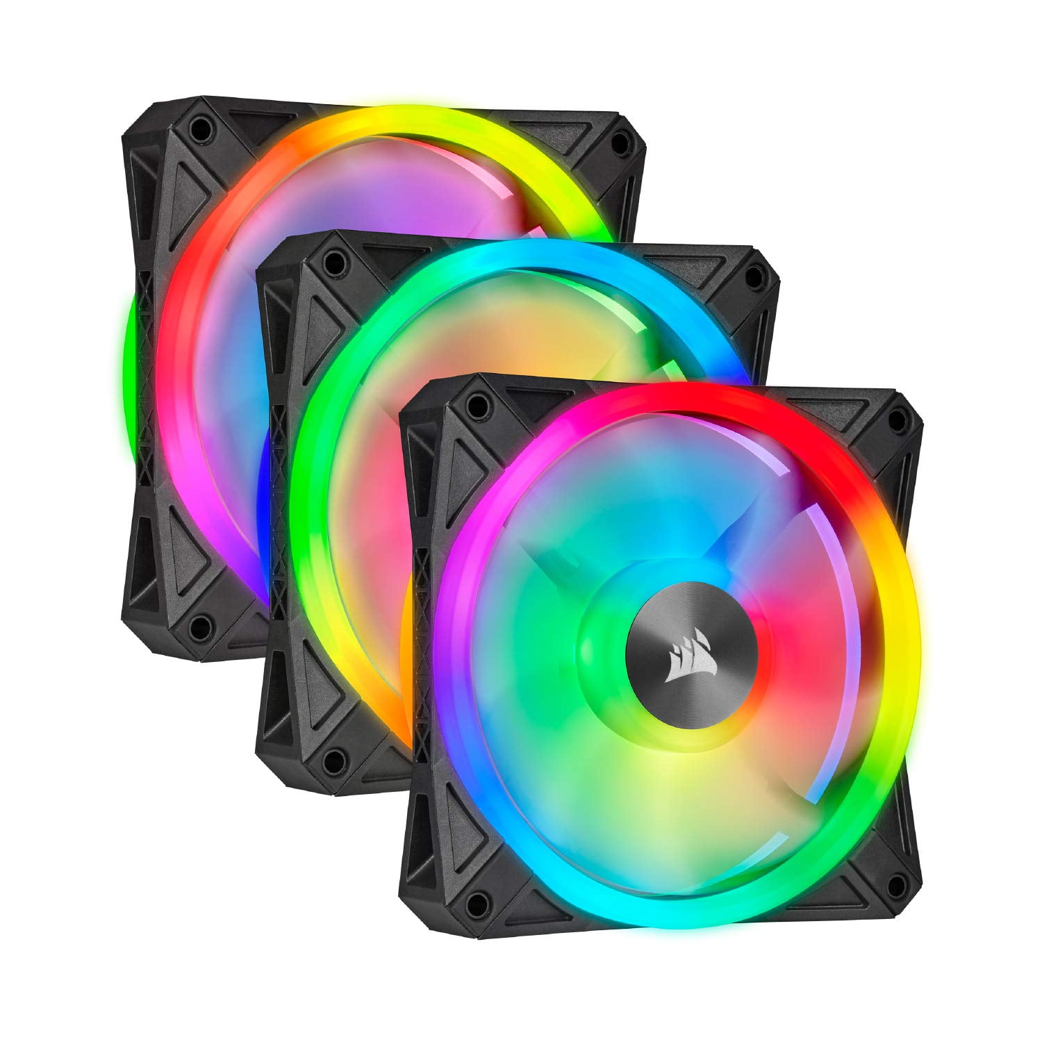 Corsair iCUE QL120 RGB 120mm PWM Triple Fan with Lighting Node CORE