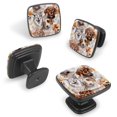 thumbnail image 2 of 4 Pcs Cabinet Handle Drawer Pulls Different Dogs Heads Knobs with Screws Square Furniture Office Cabinet Knob Decoration, 2 of 7