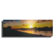 Luxe Metal Art 'Llano River Sunset' by Grace Fine Arts Photography, Metal Wall Art, 36"x12"