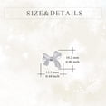 thumbnail image 4 of Bow Stud Earrings 925 Sterling Silver Cubic Zirconia Bowknot Earrings Bow Jewelry Gift for Women, 4 of 6