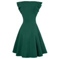 thumbnail image 4 of Ashirexll Summer Dresses for Women Midi Dresses Women's Summer Casual Elegant Pleated Dress V-Neck Sleeveless Dress, 4 of 6