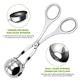 thumbnail image 5 of Upgrade Stainless Meatball Meat ,Stainless Steel Meatball Shaper Tongs,With Easy Release Non Stick Meatball Maker Tool For Beef , Pork , Fish,Frozen food, Kitchen Gadget For Home Cooking,6.88in, 5 of 5