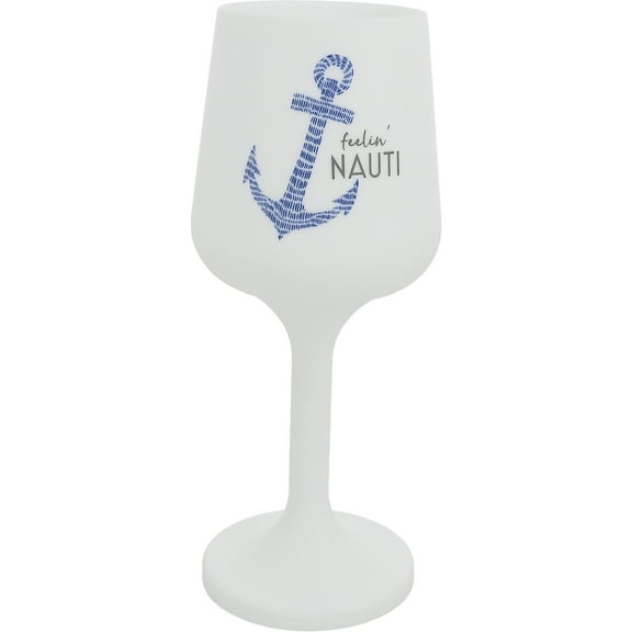 Pavilion Gift Company - Feelin' Nauti - 13 oz Silicone Stemmed Wine Glass