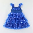 thumbnail image 6 of Bainana 4Th Of July Tulle Dress For Girls Sleeveless Red White And Blue Dresses USA Celebrate Anniversary Patriotic Dress For Infant And Toddler 5-6 Years Blue, 6 of 9