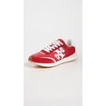 thumbnail image 2 of Tory Burch Women's Destiny Trainer Sneakers, Tory Red/Tory Red/Purity Lace Up, 2 of 3