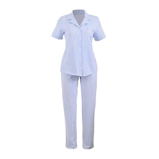 Pijama Secret Treasures para Dama tipo Camisero Azul Talla EG 2 Piezas