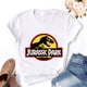 thumbnail image 4 of Camiseta vintage de Jurassic Park para mujer, camiseta de dinosaurio, camiseta de verano para mujer, camiseta geek, camiseta blanca de manga corta para mujer, ropa urbana genial, 4 of 5