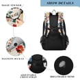 thumbnail image 4 of FORMRS Unisex School Backpack 17" Student Travel Bag with Laptop Compartment, Red Japanese Floral Pattern, 4 of 7