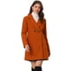 thumbnail image 1 of Abrigos de invierno raglán cruzados con solapa con muesca para mujer Naranja Oscuro XS, 1 of 6