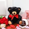 thumbnail image 2 of Peluche de peluche con forma de oso civanero con rosa de 30 cm, 2 of 6