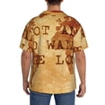 thumbnail image 3 of Balery Not All Those Who Wander Are Lost2 Camisa Casual de Manga Corta con Botones para Hombre, Texturizada, Estilo Cubano, para Playa, Verano-4X-Large, 3 of 5