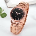 thumbnail image 4 of HBFAGFB Montre Femme Bracelet en Acier Inoxydable Décontractée Mode Robe Convenant aux Hommes et aux Femmes Noir, 4 of 4