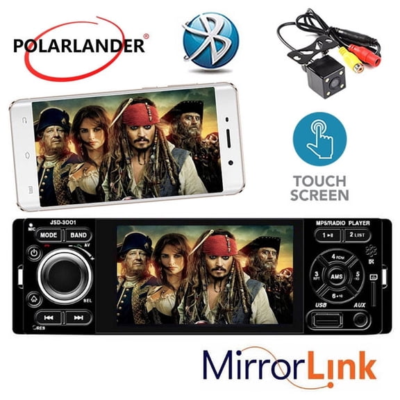 4.1" Touch Screen Car Stereo Bluetooth Car Radio 1 Din Mirror Link Autoradio Audio MP5 Video Player USB/MP3/TF JSD3001 Car Radio