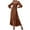 Coffee dresses for women, variant on Sundress for Women Square Neck Solid Long Sleeve A-Line Dress Fashion Bubble Flounce Sleeve High Waist Women's Sun Dress Pleated Layer Flowy Dress Dresses Red XL