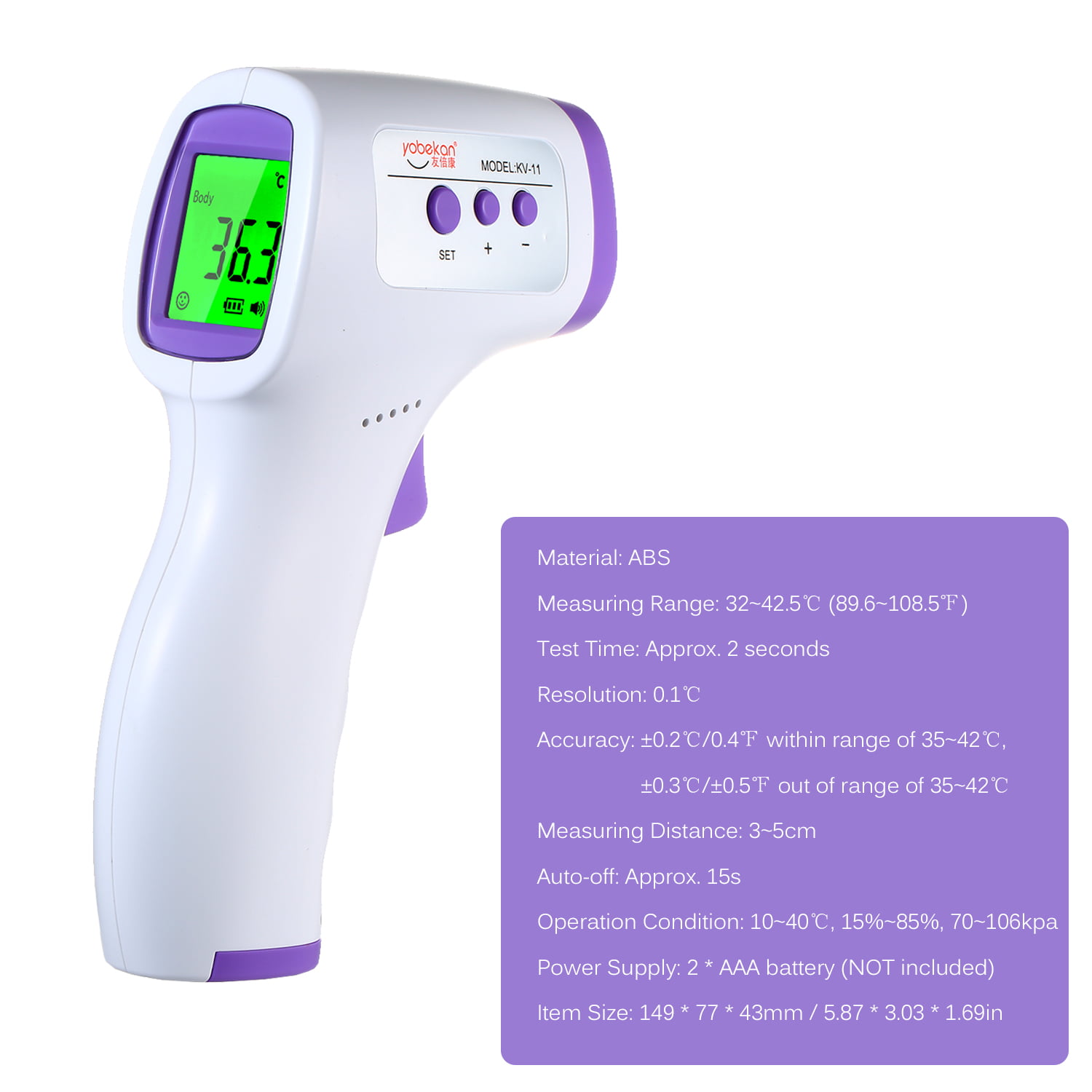 Non-contact Infrared IR temperature infrared temperature meter Digital
