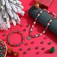 thumbnail image 4 of 200pcs Christmas Beads 10mm Round Red Acrylic Beads Plastic Transparent Clear Ab Colored Green Spacer Bead Bulk for Jewelry Making Crafts Home Party Necklace Bracelet DIY Supplies, 4 of 6