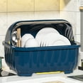 thumbnail image 5 of Adjustable Kitchen Dishware Organizer with Drainage | Plate & Bowl Rack | Utensil Storage Box with Lid | Space-Saving Cabinet Organizer for Cutlery & Tableware, 5 of 7