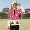 thumbnail image 2 of Psesaysky Girls Half Zipper Sweatshirts Cute Trendy Fall Pullover Crop Tops for Teen Girls Long Sleeve Sweater Cute Dachshund Friends Print Winter Fleece Jacket 8-9 Years, 2 of 6