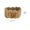 thumbnail image 3 of Fnyoxu Cotton Bear Woven Basket Desktop Storage Basket Cute Cosmetics Sundry Storage Basket Organizer Box, 3 of 3