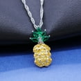 thumbnail image 2 of Uloveido Cute Earrings and Necklace Set, Pineapple Fruit Ananas Cute Jewelry Set with Yellow CZ Stone Necklace and Earrings Sets for and Women PT001, 2 of 3