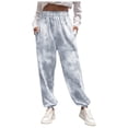 thumbnail image 2 of SBYOJLPB Length Pants Clearance Women'S Active Elastic Waist Baggy Tie-Dye Sweatpants Joggers Lounge Pants Rollbacks, 2 of 7