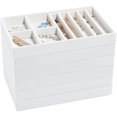 thumbnail image 4 of Bandejas organizadoras de joyas ProCase, apilables, 6 capas, color blanco cálido, 4 of 8