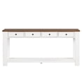 thumbnail image 4 of 63"Console Table with 4 Drawers and 1 Bottom Shelf,Entryway Table Sideboard Hallway Console Table Farmhouse Wood Sofa Table for LivingRoom Entryway Hallway,Long Sofa Table,Easy Assembly,Antique White, 4 of 7