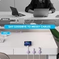 thumbnail image 4 of Magnetic Cable Organizer [1s Lock] 6 Pack Cord Cable Holders Clips Strong Adhesive Cable Cord Keeper [Smooth Adjustable] Hide Wire Cord Organizer for Nightstand Kitchen Car Office, 4 of 4