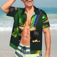 thumbnail image 4 of Uemuo St. Patrick's Day4 Printed Regular Fit Short Sleeve Casual Hawaiian Shirt for Men,Aloha shirt,Tropical shirt,Floral print shirt,Vacation Beach shirt-X-Large, 4 of 9