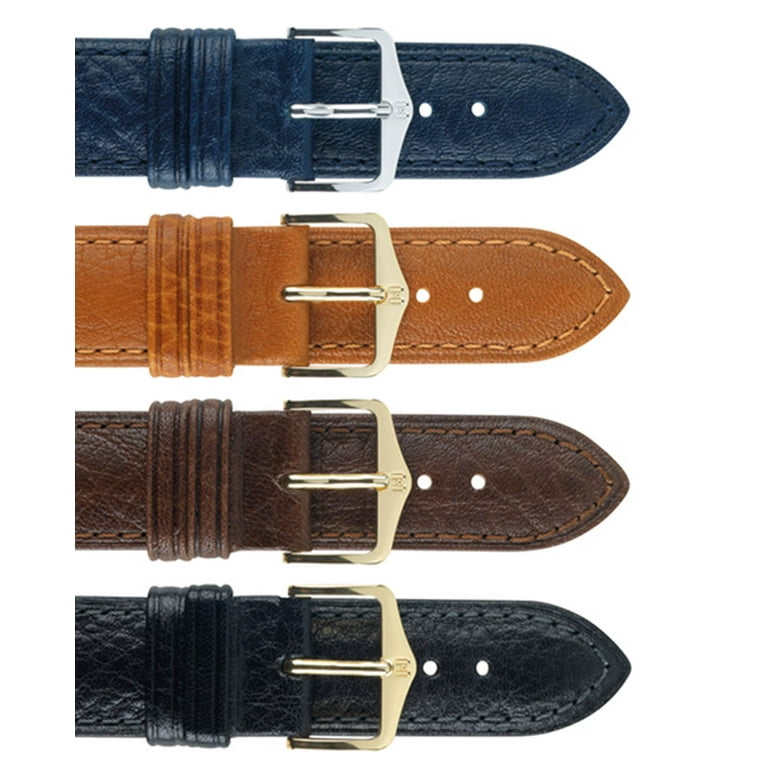Hirsch Camelgrain Pro Skin Leather Watch Strap Honey M 15mm